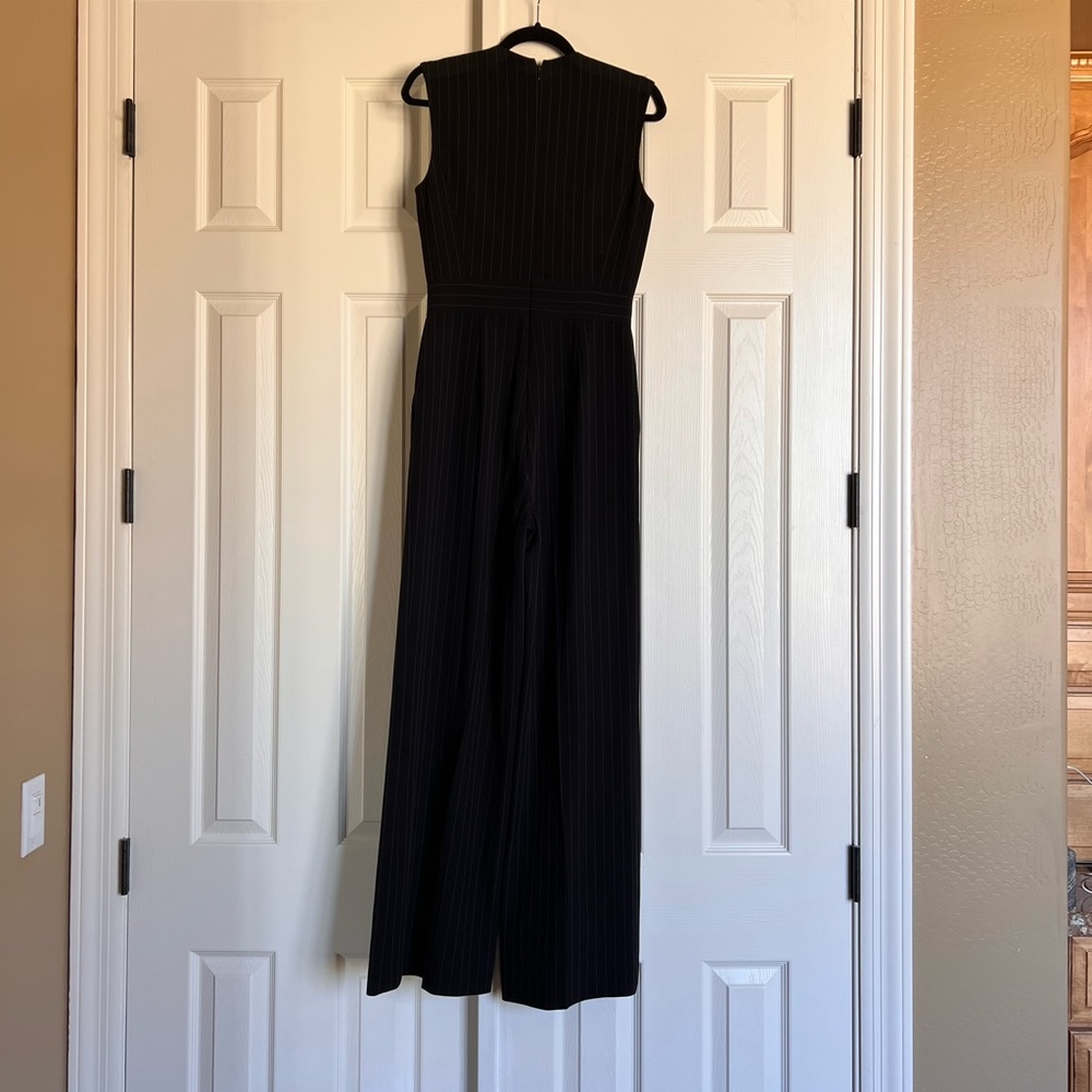 Tahari Pinstripe Jumpsuit